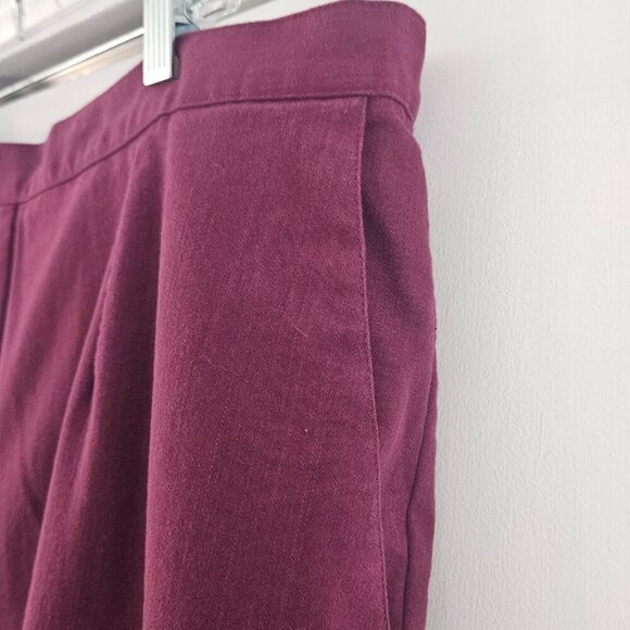 Alfred Dunner 18W Maroon Cranberry Elastic Waist Pull On Comfort Dress Pants - Picture 4 of 6